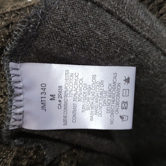 Miss Me Cardigan Sweater Zip Long Sleeve Gray Womens Size M Asymmetrical Zipper - Picture 5 of 14